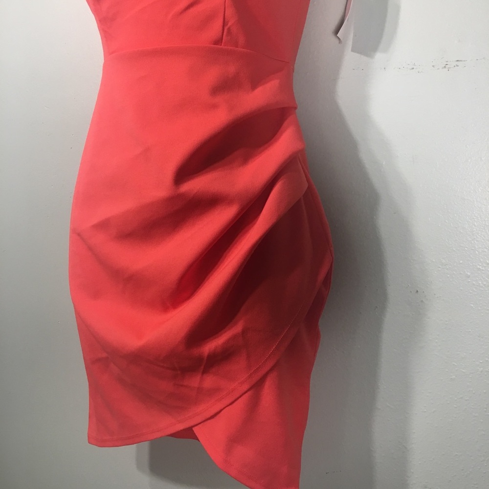 Pink Strapless Body Con Dress Medium - Picture 3 of 8